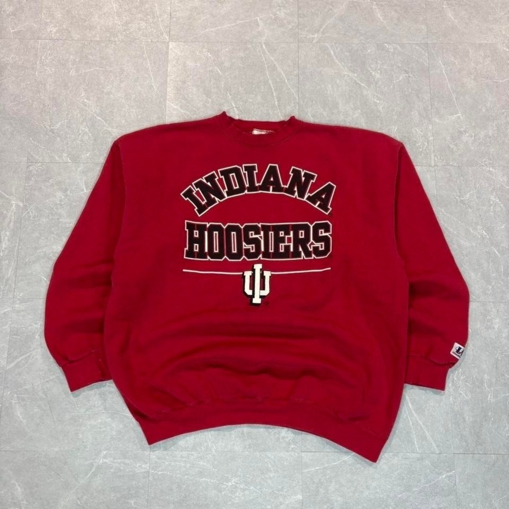 1990's Indiana Hoosiers crewneck sweatshirt in red and white